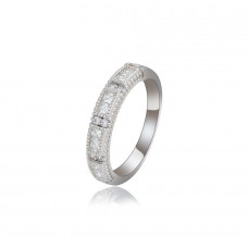 Elegants  gredzens ar cirkonu  19mm. izmērs